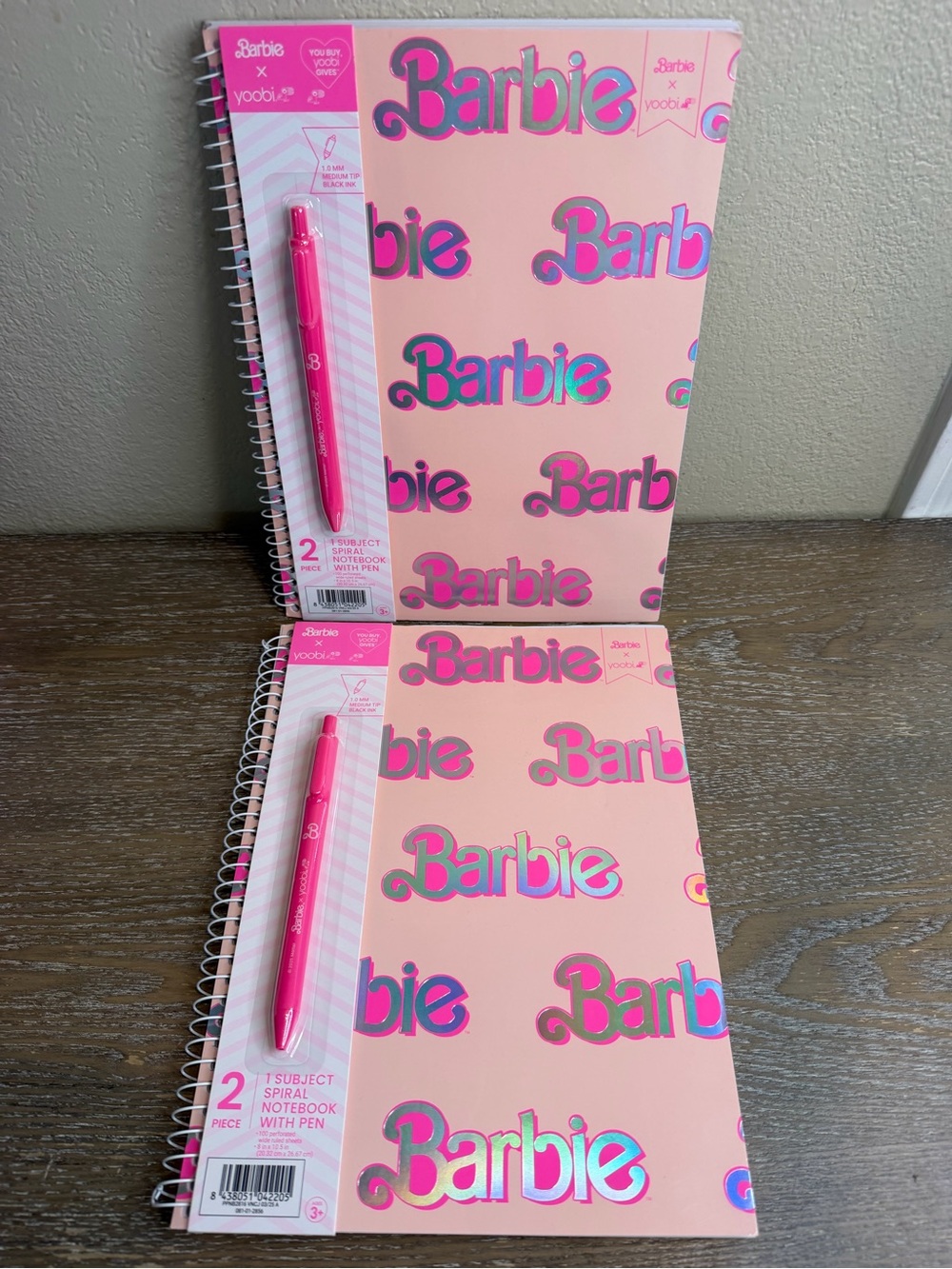 Lot Of 2- Barbie X Yoobi Notebooks & Pens bundle